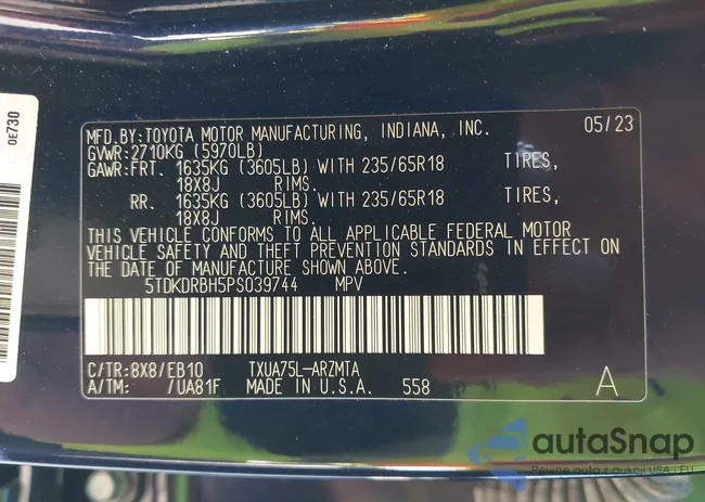 5TDKDRBH5PS039744: 43457526