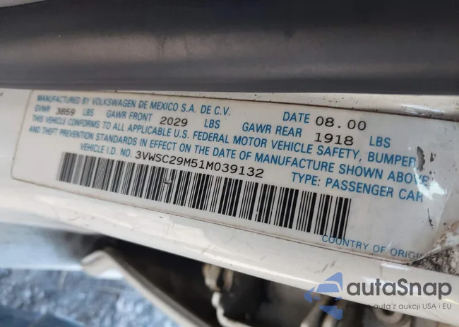 3VWSC29M51M039132: 43457721