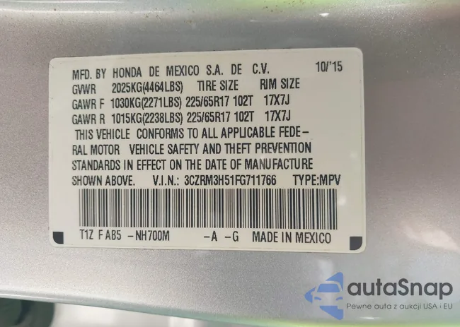 3CZRM3H51FG711766: 43457729