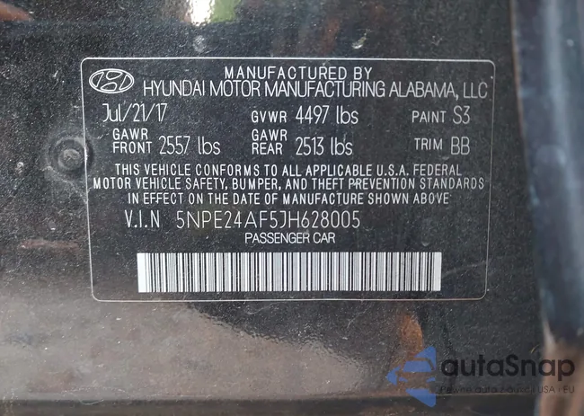 5NPE24AF5JH628005: 43457870