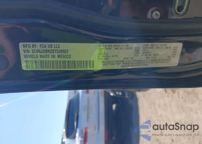 3C4NJDBN2ST539907: 43457872