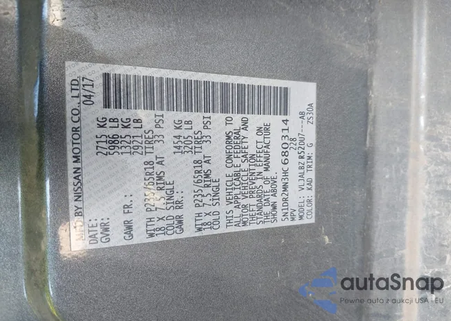 5N1DR2MN3HC680314: 43458088