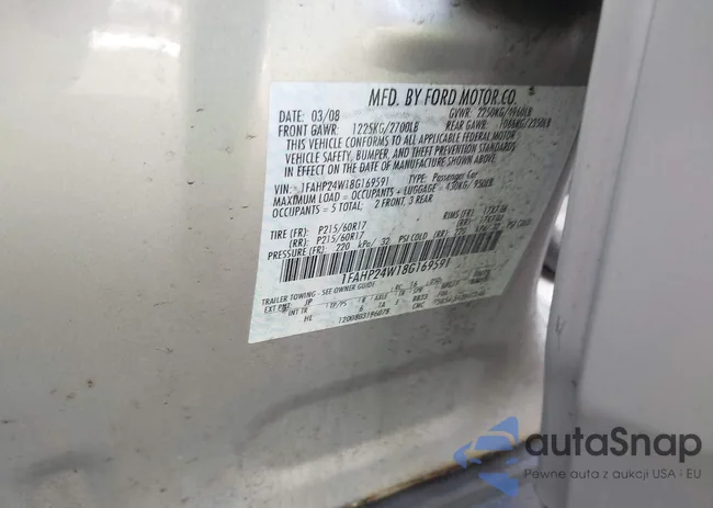 1FAHP24W18G169591: 43458091