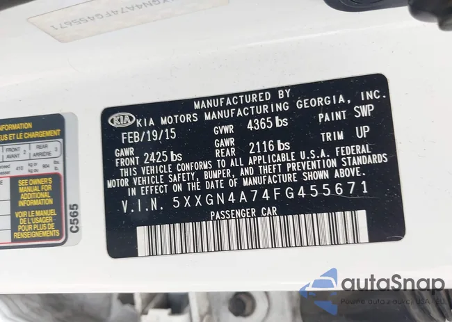 5XXGN4A74FG455671: 43457132