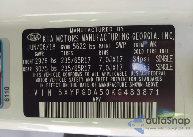 5XYPGDA50KG483871: 43457314