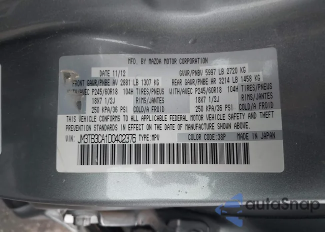 JM3TB3CA1D0402376: 43457355