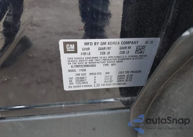 KL79MPS23MB040504: 43457449