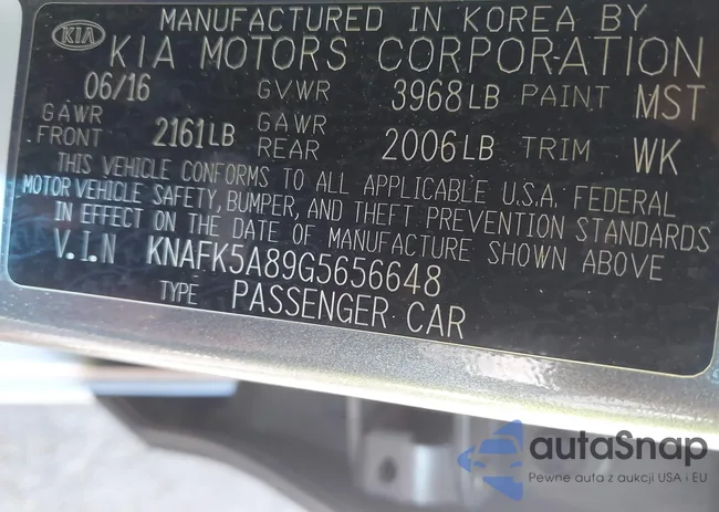 KNAFK5A89G5656648: 43457476