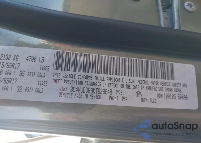 3C4NJDDB9KT628649: 43457500