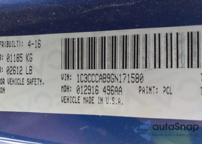 1C3CCCAB9GN171580: 43458896