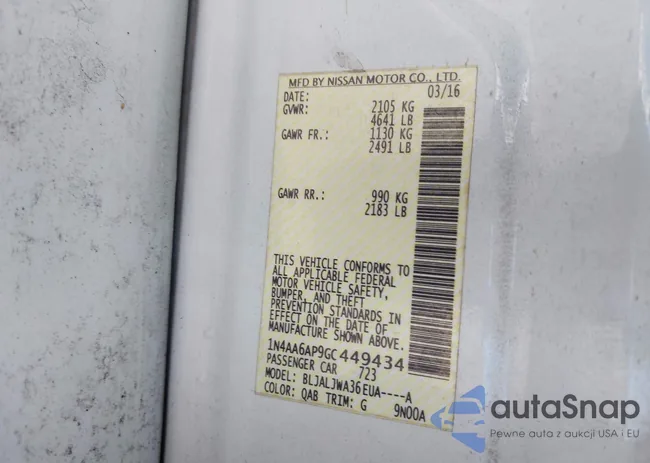 1N4AA6AP9GC449434: 43458901