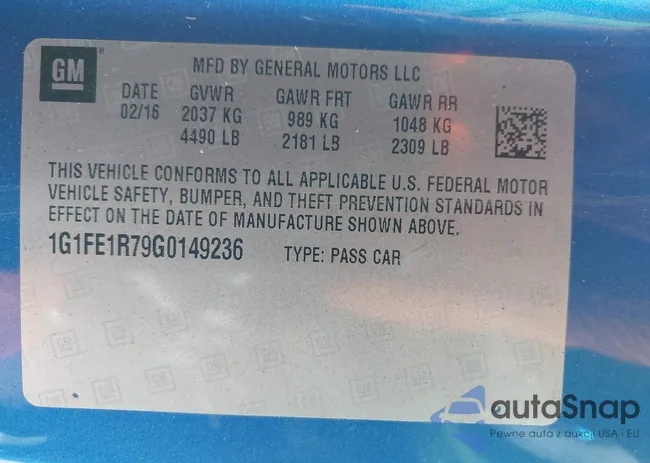 1G1FE1R79G0149236: 43458931