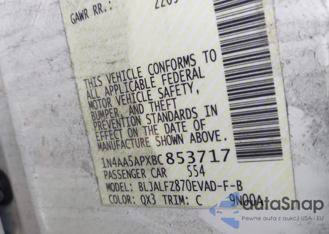 1N4AA5APXBC853717: 43458155