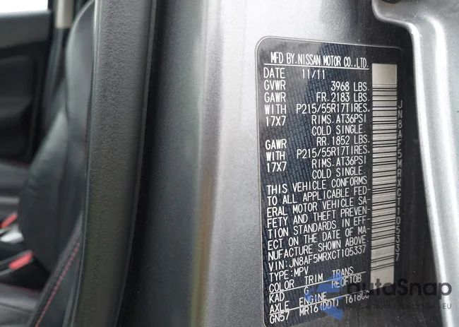 JN8AF5MRXCT105337: 43458384