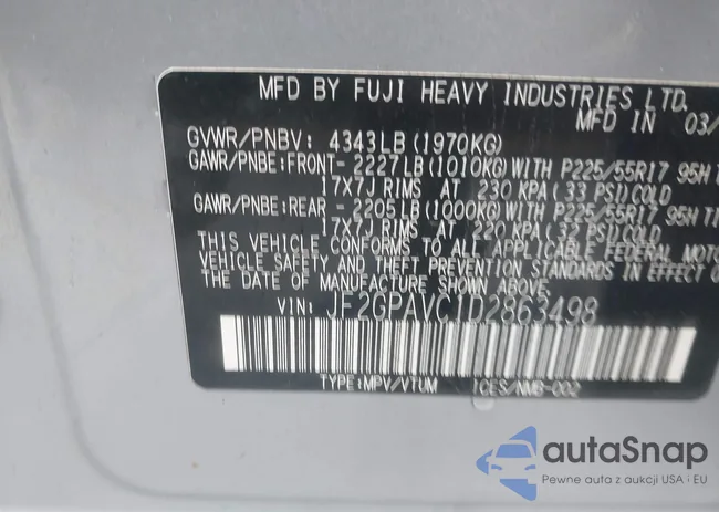 JF2GPAVC1D2863498: 43458405