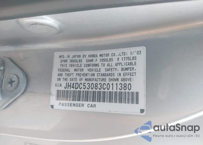 JH4DC53083C011380: 43459523