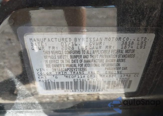 3N1AB7AP2GY218396: 43459721