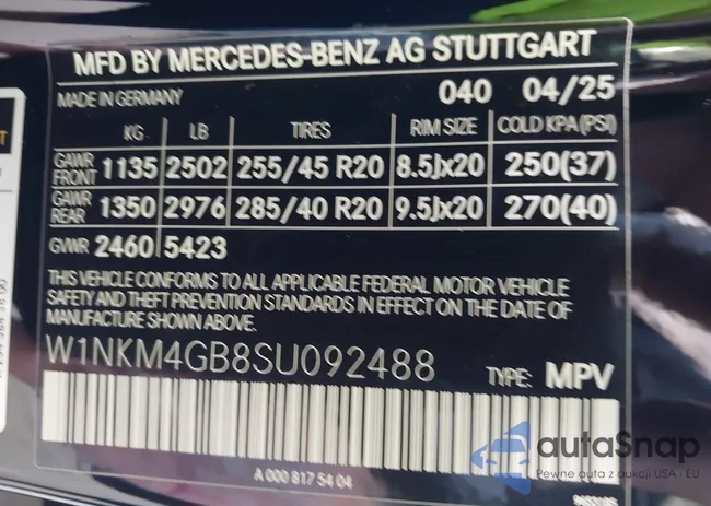 W1NKM4GB8SU092488: 43459734