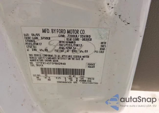 1FTPX14575FB42940: 43459777