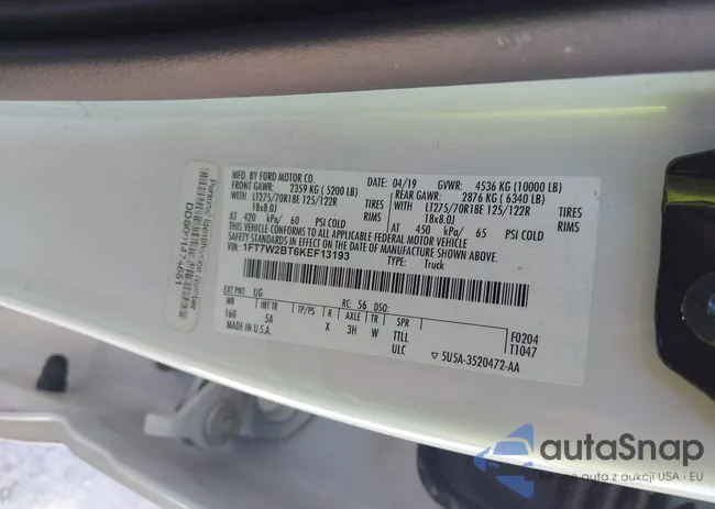 1FT7W2BT6KEF13193: 43459876