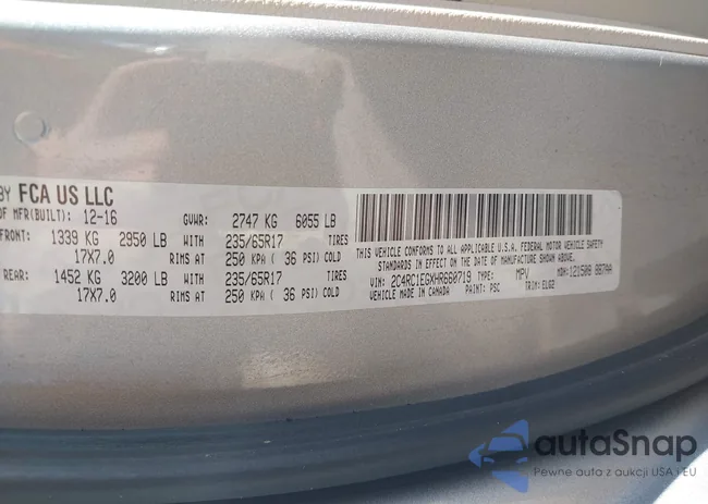 2C4RC1EGXHR660719: 43459896