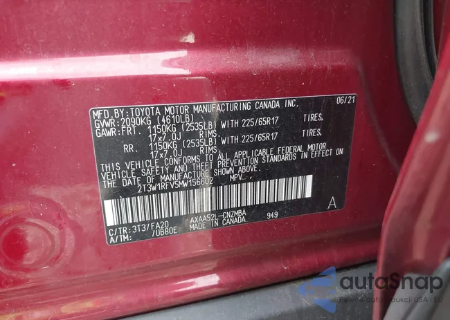 2T3W1RFV5MW156602: 43459897