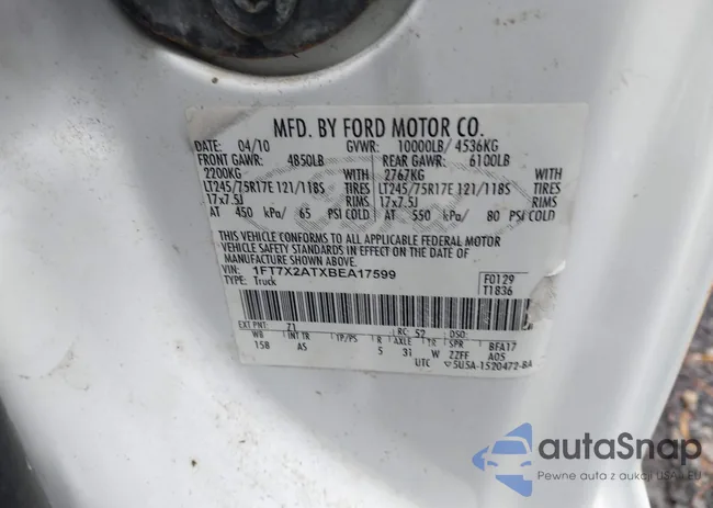 1FT7X2ATXBEA17599: 43459947