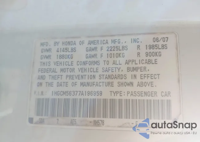 1HGCM56377A196959: 43460032