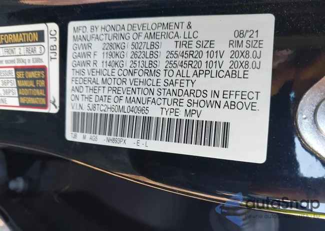 5J8TC2H60ML040965: 43460115