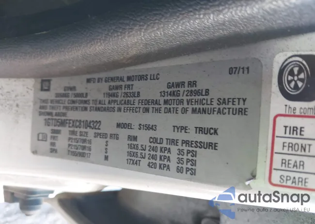 1GTD5MFEXC8104322: 43459329