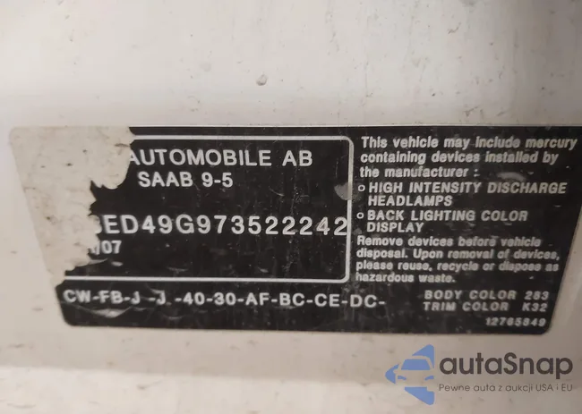 YS3ED49G973522242: 43459365