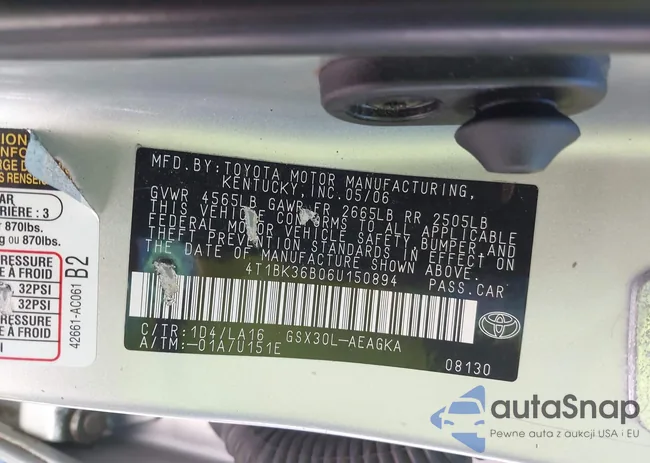 4T1BK36B06U150894: 43459411