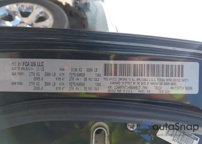 1C6RR7NT1HS600817: 43460624