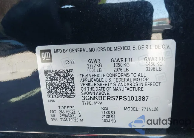 3GNKBERS7PS101387: 43460638