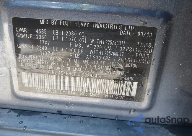 4S4BRCPC9D3295468: 43460708