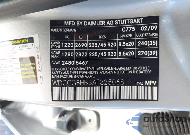 WDCGG8HB3AF325068: 43460983