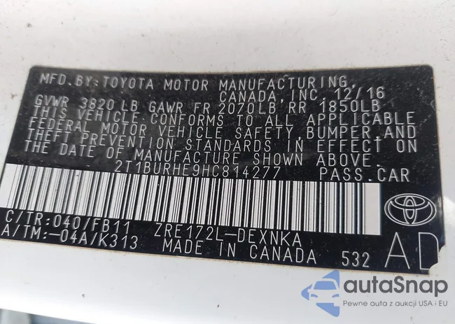 2T1BURHE9HC814277: 43461054