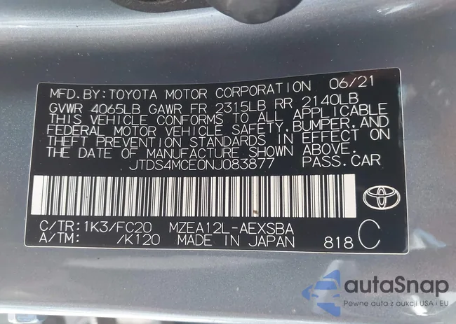 JTDS4MCE0NJ083877: 43460175