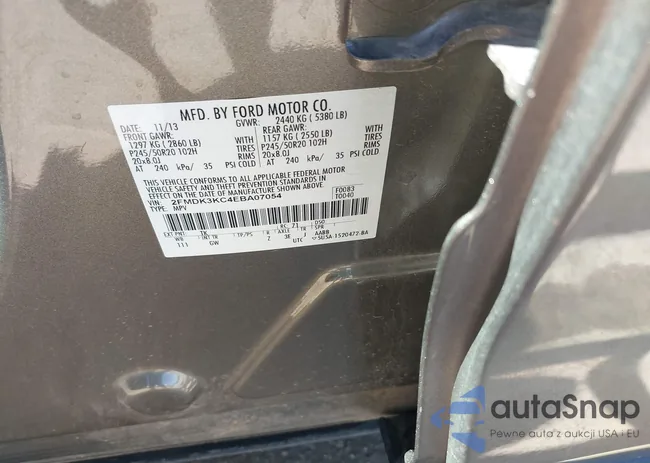 2FMDK3KC4EBA07054: 43461531