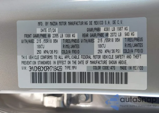 3MVDMBCM0RM718429: 43461659