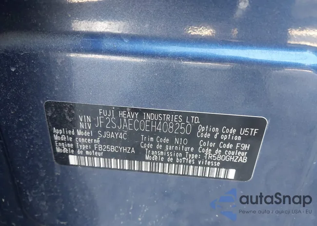 JF2SJAEC0EH408250: 43461749