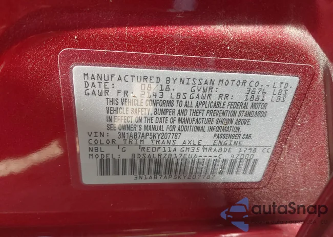 3N1AB7AP5KY207787: 43461872