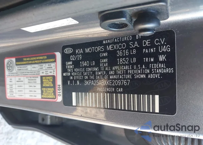 3KPA25ABXKE209767: 43461964