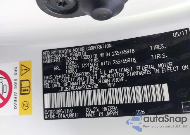 JTJBZMCA4H2025748: 43461976