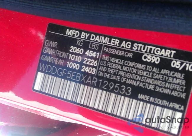 WDDGF5EBXAR129533: 43462050