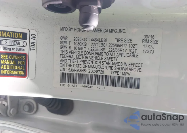 5J6RM3H51GL028728: 43461137