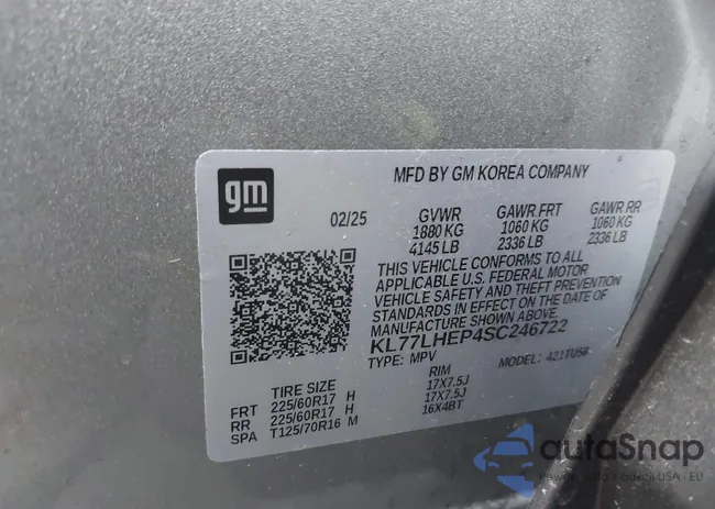 KL77LHEP4SC246722: 43461168