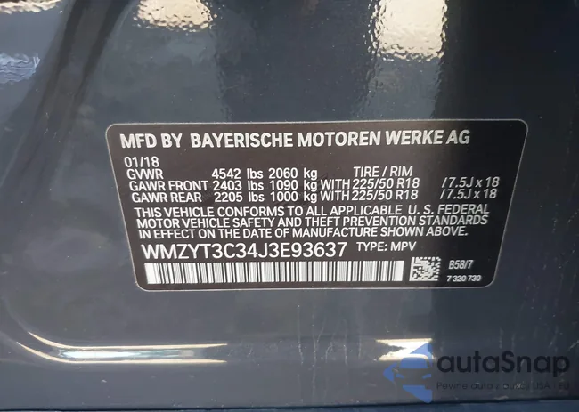 WMZYT3C34J3E93637: 43461237