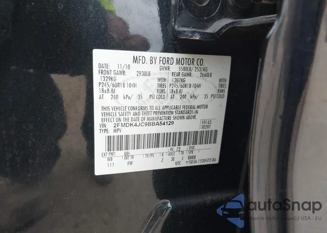 2FMDK4JC9BBA54129: 43461253