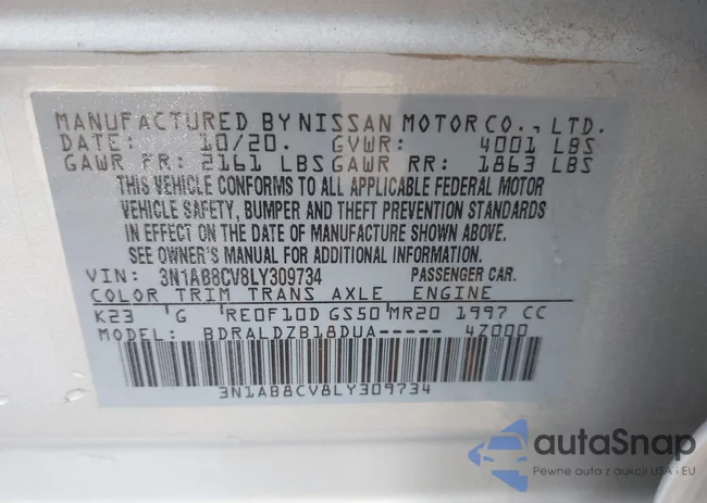 3N1AB8CV8LY309734: 43461311